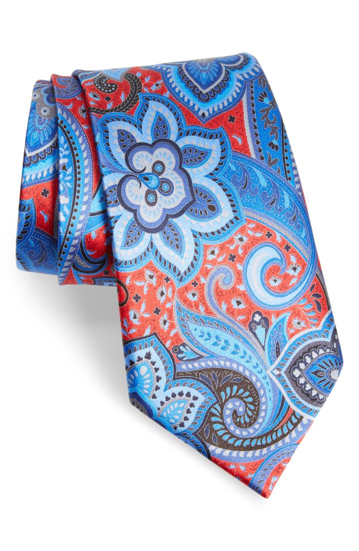 Men's Ermenegildo Zegna Quindici Floral Paisley Silk Tie
