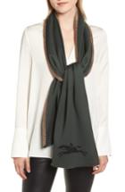 Women's Longchamp Cashmere & Silk Scarf, Size - Brown