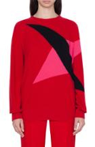 Women's Akris Double Diamond Intarsia Cashmere Sweater - Pink