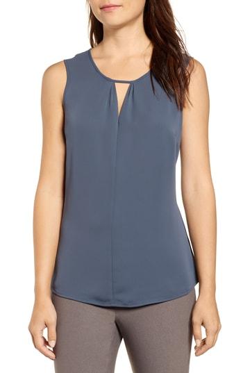 Women's Nic+zoe Easy Keyhole Top - Blue
