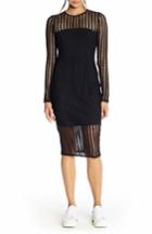 Women's Kendall + Kylie Lattice Jersey Dress - Black