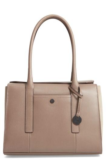 Lodis Paula Rfid-protected Coated Leather & Suede Brief Shoulder Bag - Brown