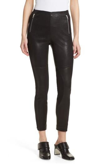 Women's Rag & Bone Marissa Leather Leggings - Black