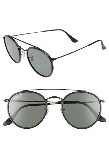 Men's Ray-ban Icons 51mm Round Sunglasses - Black/ Green