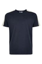 Men's Topman Velour Taped T-shirt - Blue
