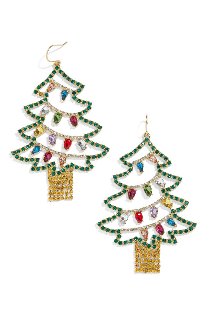 Women's Baublebar Christmas Tree Drop Earrings
