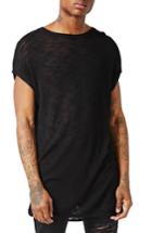 Men's Topman Aaa Collection Oversize Cap Sleeve T-shirt - Black