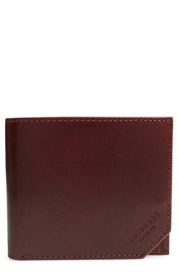 Men's Ted Baker London Spidey Leather Wallet - Red