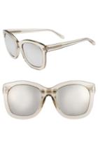 Women's Linda Farrow 56mm Mirrored Sunglasses - Truffle/ White Gold/ Platinum