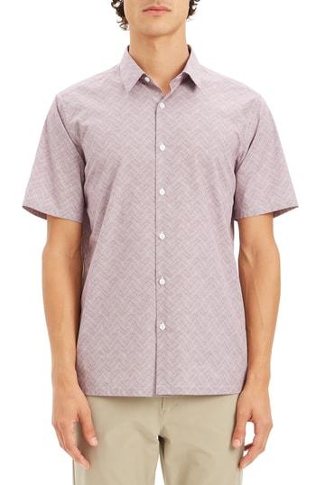 Men's Theory Irving Fit Sport Shirt, Size Small - Red