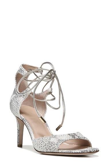Women's Diane Von Furstenberg 'rimini' Ankle Wrap Sandal .5 M - Beige