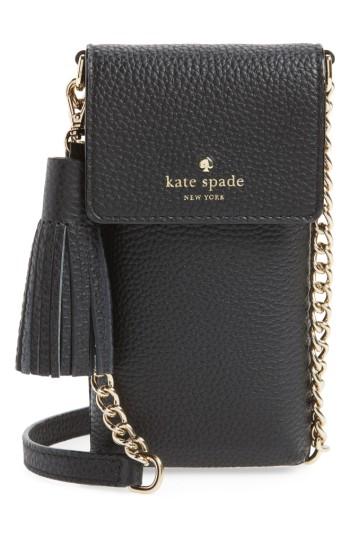Kate Spade New York North/south Leather Smartphone Crossbody Bag - Blue