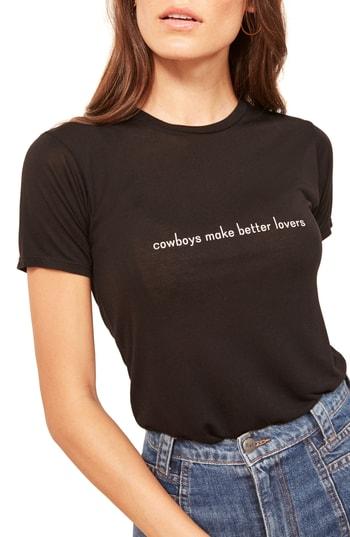 Women's Reformation Joplin Tee - Black