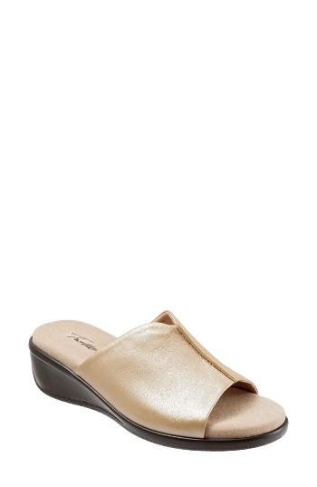 Women's Trotters Ellie Slide Sandal .5 N - Metallic