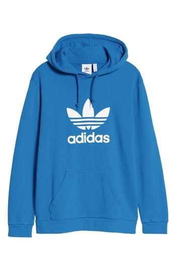 Men's Adidas Originals Trefoil Logo Pullover Hoodie, Size - Blue