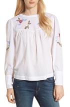 Women's Hinge Embroidered Top - White