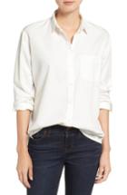 Women's Madewell Drapey Oversize Boyshirt - White