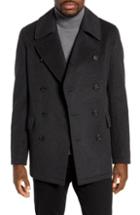 Men's Nordstrom Men's Shop Auburn Trim Fit Peacoat - Grey