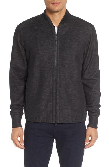 Men's Good Man Brand Jacquard Pique Bomber Jacket