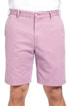 Men's Peter Millar 'winston' Washed Twill Flat Front Shorts - Purple
