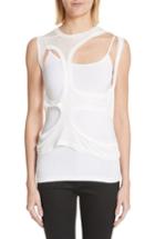 Women's Rick Owens Membrane Cutout Tank Top Us / 38 It - White
