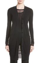 Women's Fuzzi Longline Tulle Cardigan