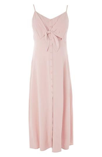 Women's Topshop Molly Knot Front Maternity Sundress Us (fits Like 0-2) - Pink