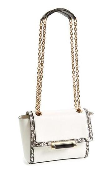Diane Von Furstenberg '440 - Mini' Leather Crossbody Bag White/ White