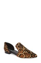 Women's Calvin Klein Edona Genuine Calf Hair Loafer Flat .5 M - Brown