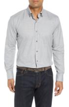 Men's Peter Millar Collection Hamra Regular Fit Sport Shirt, Size - Metallic