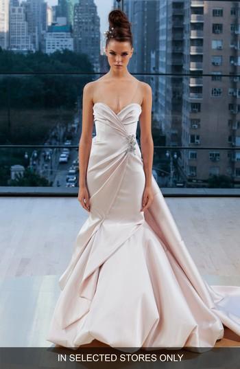 Women's Ines Di Santo Wythe Illusion Sweetheart Silk Mermaid Gown, Size In Store Only - Pink