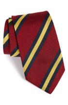 Men's Gitman Stripe Silk Tie, Size X-long X-long - Burgundy