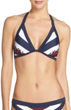 Women's Ted Baker London Rowing Stripe Triangle Bikini Top - Blue