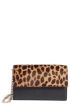Women's Vince Camuto Fayna Genuine Calf Hair & Leather Foldover Clutch -