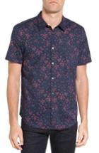 Men's John Varvatos Star Usa Mayfield Slim Fit Print Sport Shirt - Blue