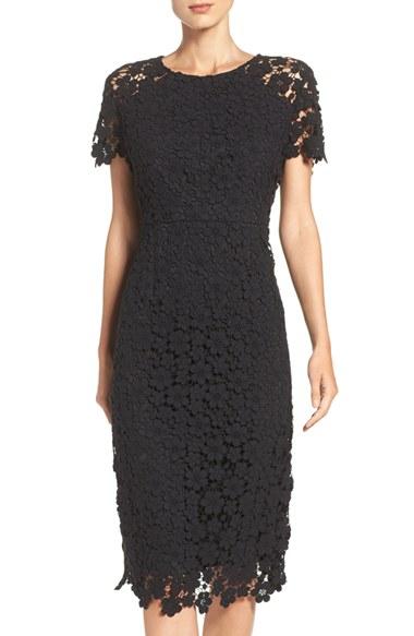 Women's Shoshanna Beaux Lace Midi Dress