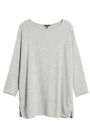 Women's Eileen Fisher Stretch Tencel Knit Top, Size - Grey
