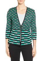 Women's Ming Wang Print Knit V-neck Jacket