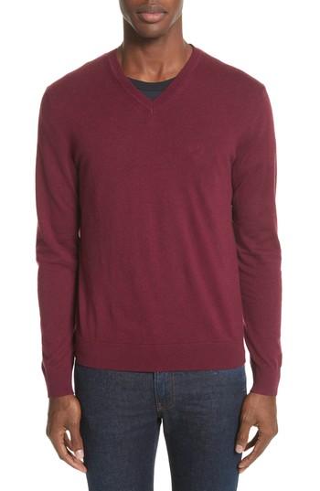 Men's Burberry Randolf Cashmere & Cotton Sweater - Blue