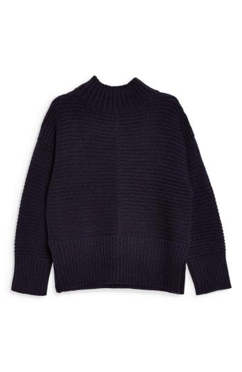 Women's Topshop Mock Neck Sweater Us (fits Like 0) - Blue