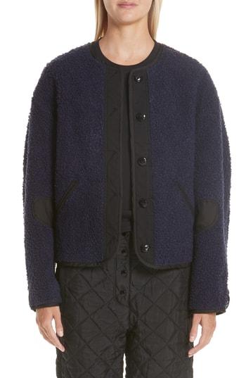 Women's Proenza Schouler Pswl Fleece Shirt Coat - Black