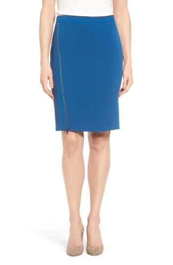 Women's Boss Vanafea Zip Detail Pencil Skirt R - Blue