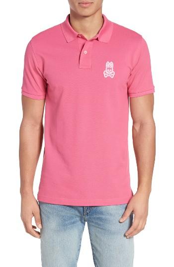 Men's Psycho Bunny Alto Bunny Polo (xs) - Pink