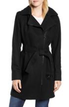 Women's Marc New York Melton Asymmetrical Zip Coat