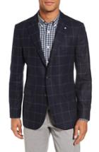 Men's Gant O2. The Check Wool Blend Blazer Eu - Blue