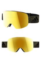 Women's Adidas Backland Spherical Mirrored Snowsports Goggles - Olive Cargo Matte/ Gold