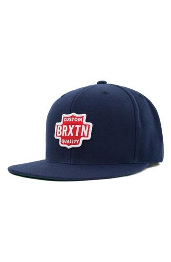 Men's Brixton Garth Flat Brimmed Cap - Blue