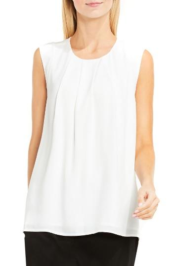 Women's Vince Camuto Pleat Neck Blouse - White