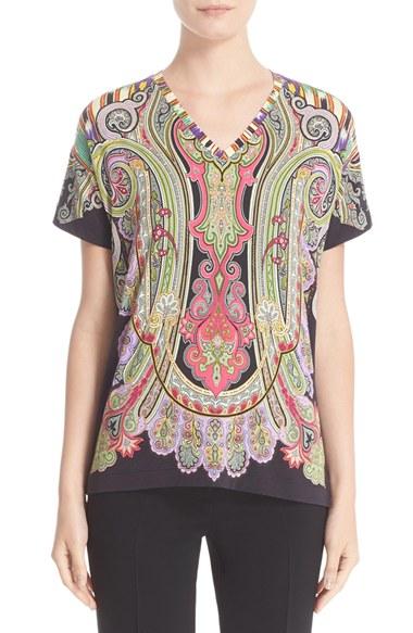 Women's Etro Ikat Paisley Print Tee
