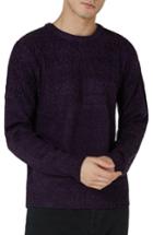Men's Topman Zigzag Sweater, Size - Purple
